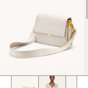 JW PEI - Mini Flap Crossbody Ivory Lizard